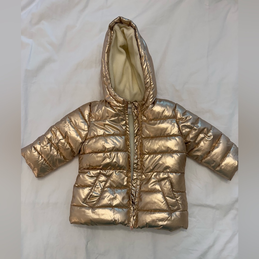 Gymboree Gold Hooded Puffer Jacket